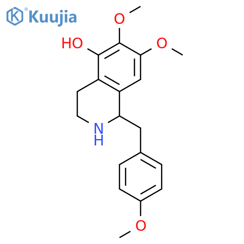 6,7-dimethoxy-1-(4-methoxybenzyl)-1,2,3,4-tetrahydroisoquinolin-5-ol structure