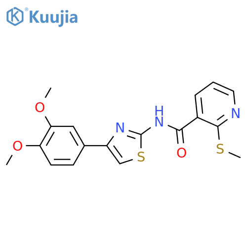 N-(4-(3,4-Dimethoxyphenyl)thiazol-2-yl)-2-(methylthio)nicotinamide structure