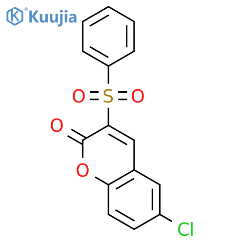 3-(benzenesulfonyl)-6-chloro-2H-chromen-2-one structure