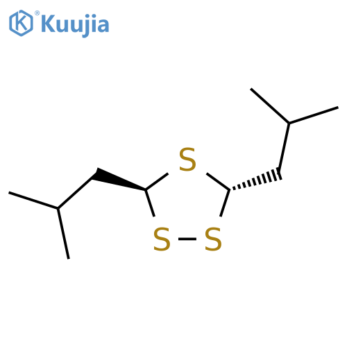 1,2,4-Trithiolane,3,5-bis(2-methylpropyl)-, trans- (9CI) structure