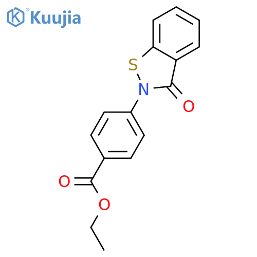 Ethyl 4-(3-oxo-1,2-benzisothiazol-2(3H)-yl)benzoate structure