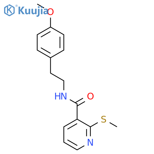 N-[2-(4-methoxyphenyl)ethyl]-2-methylsulfanylpyridine-3-carboxamide structure