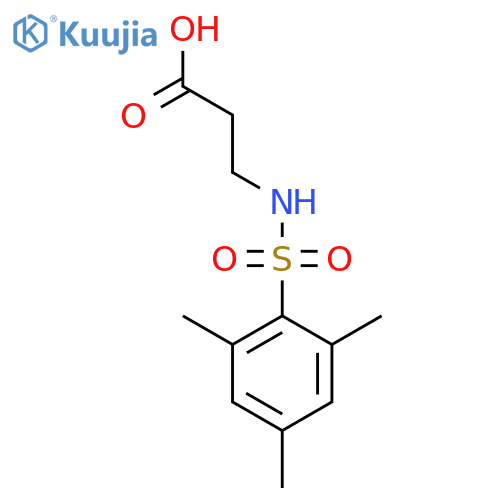 3-(2,4,6-trimethylbenzenesulfonamido)propanoic acid structure