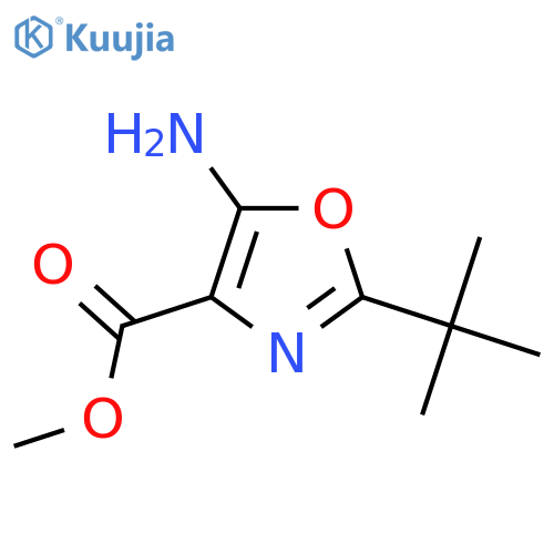 Methyl 5-amino-2-tert-butyl-1,3-oxazole-4-carboxylate structure