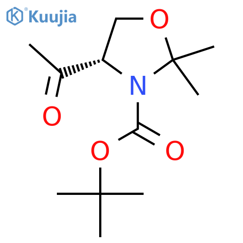 (S)-Tert-butyl 4-acetyl-2,2-dimethyloxazolidine-3-carboxylate structure