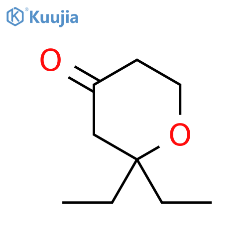 2,2-Diethyloxan-4-one structure