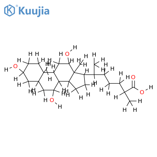 (3b,5b,7a,12a)-3,7,12-Trihydroxy-cholestan-26-oic Acid structure