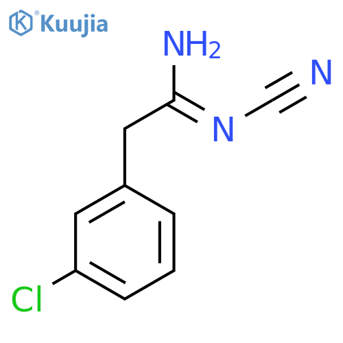 (1Z)-2-(3-Chlorophenyl)-N'-cyanoethanimidamide structure