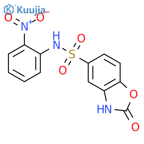 5-Benzoxazolesulfonamide, 2,3-dihydro-N-(2-nitrophenyl)-2-oxo- structure