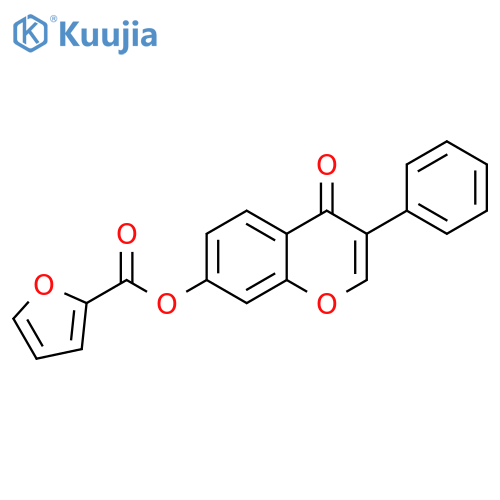 4-oxo-3-phenyl-4H-chromen-7-yl furan-2-carboxylate structure