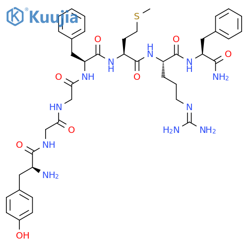 Met-Enkephalin-Arg-Phe amide H-Tyr-Gly-Gly-Phe-Met-Arg-Phe-NH2 structure