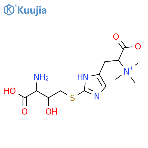 (2S)-3-(2-{[(2S,3S)-3-amino-3-carboxy-2-hydroxypropyl]sulfanyl}-1H-imidazol-5-yl)-2-(trimethylammonio)propanoate structure