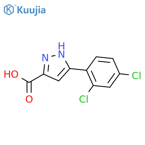3-(2,4-dichlorophenyl)-1H-pyrazole-5-carboxylic acid structure