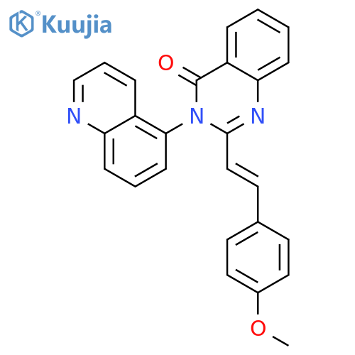 4(3H)-Quinazolinone, 2-[2-(4-methoxyphenyl)ethenyl]-3-(5-quinolinyl)- structure