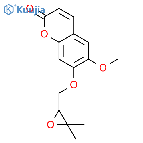 7-(2,3-epoxy-3-methyl-3-butyloxy)-6-methoxycoumarin structure
