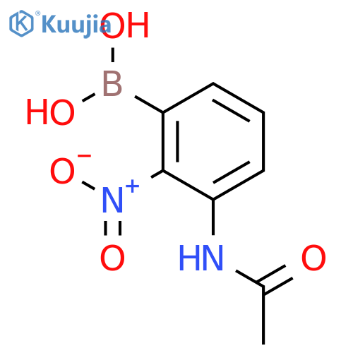 3-Acetamido-2-nitrophenylboronic acid structure