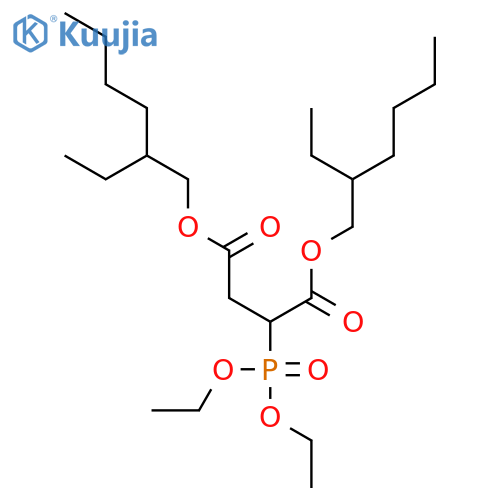 bis(2-ethylhexyl) 2-(diethoxyphosphoryl)butanedioate structure