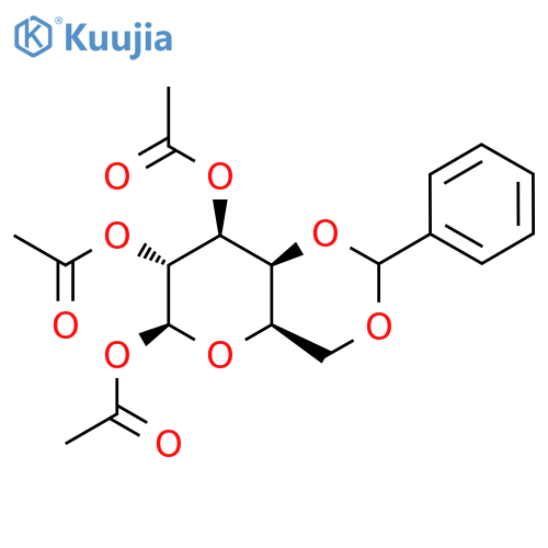 1,2,3-Tri-O-acetyl-4,6-O-benzylidene-b-D-galactopyranose structure