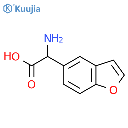 2-Amino-2-(1-benzofuran-5-yl)acetic acid structure