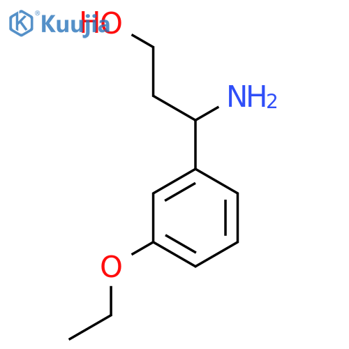 3-amino-3-(3-ethoxyphenyl)propan-1-ol structure