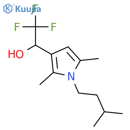 1-2,5-dimethyl-1-(3-methylbutyl)-1H-pyrrol-3-yl-2,2,2-trifluoroethan-1-ol structure