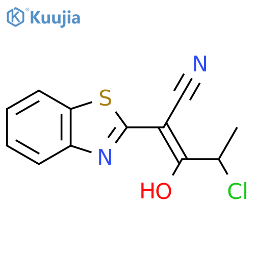 4-Chloro-2-(2,3-dihydro-1,3-benzothiazol-2-ylidene)-3-oxopentanenitrile structure
