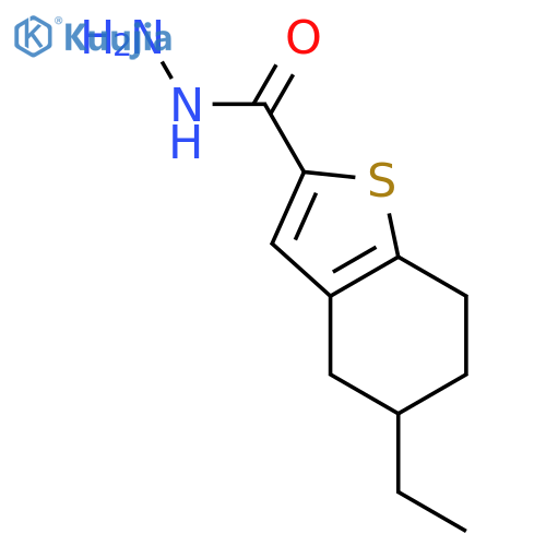 5-ethyl-4,5,6,7-tetrahydro-1-benzothiophene-2-carbohydrazide structure