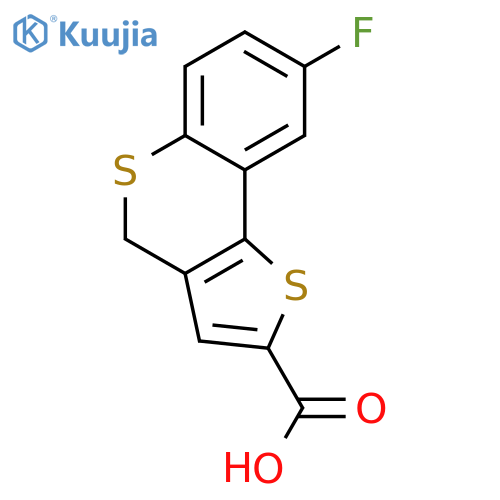 8-fluoro-4H-thieno[3,2-c]thiochromene-2-carboxylic acid structure