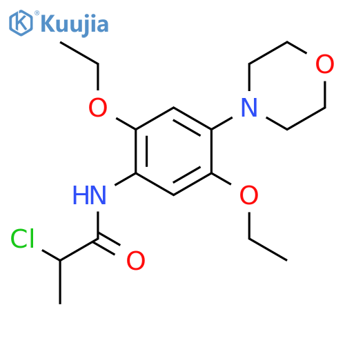 2-chloro-N-[2,5-diethoxy-4-(morpholin-4-yl)phenyl]propanamide structure