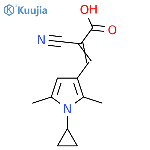 2-Cyano-3-(1-cyclopropyl-2,5-dimethyl-1H-pyrrol-3-yl)prop-2-enoic Acid structure