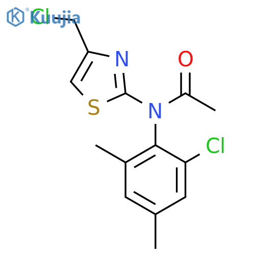 N-(2-chloro-4,6-dimethylphenyl)-N-4-(chloromethyl)-1,3-thiazol-2-ylacetamide structure