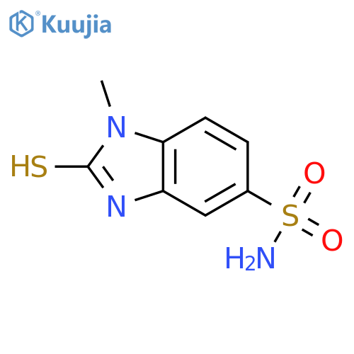 1-Methyl-2-sulfanyl-1H-1,3-benzodiazole-5-sulfonamide structure