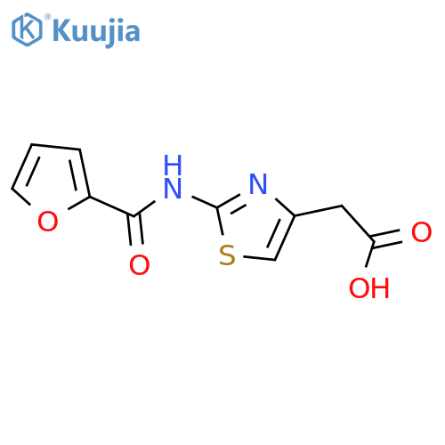 2-2-(furan-2-amido)-1,3-thiazol-4-ylacetic acid structure