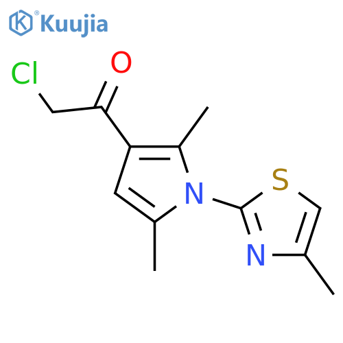 2-Chloro-1-2,5-dimethyl-1-(4-methyl-1,3-thiazol-2-yl)-1H-pyrrol-3-ylethan-1-one structure