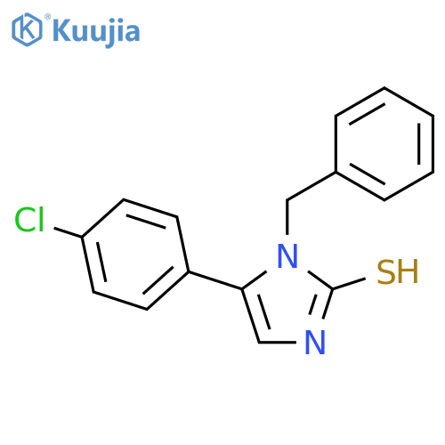 1-BENZYL-5-(4-CHLOROPHENYL)-1H-IMIDAZOLE-2-THIOL structure