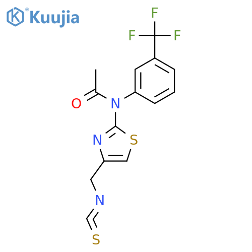 N-4-(isothiocyanatomethyl)-1,3-thiazol-2-yl-N-3-(trifluoromethyl)phenylacetamide structure