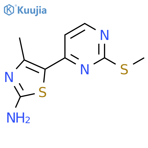 4-Methyl-5-(2-(methylthio)pyrimidin-4-yl)thiazol-2-amine structure