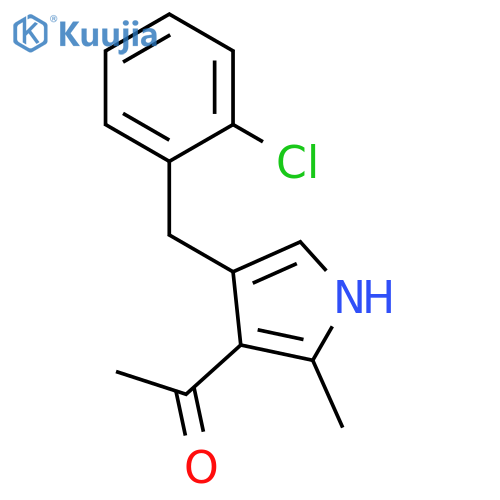 1-[4-(2-Chloro-benzyl)-2-methyl-1H-pyrrol-3-yl]-ethanone structure