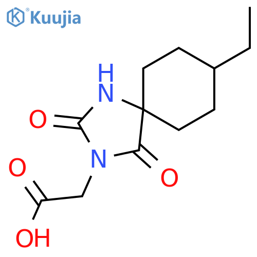 2-{8-ethyl-2,4-dioxo-1,3-diazaspiro[4.5]decan-3-yl}acetic acid structure