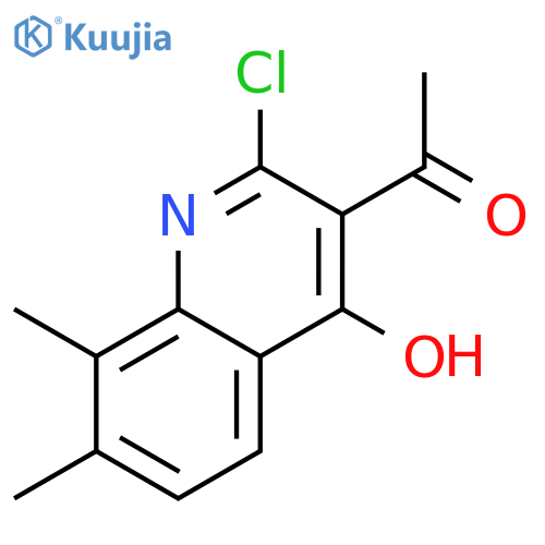 1-(2-Chloro-4-hydroxy-7,8-dimethylquinolin-3-yl)ethanone structure