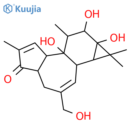 (1bS,4aS,7aR,7bR,8R,9R)-7b,9,9a-trihydroxy-3-(hydroxymethyl)-1,1,6,8-tetramethyl-1,1a,1b,4,4a,7a,7b,8,9,9a-decahydro-5H-cyclopropa[3,4]benzo[1,2-e]azulen-5-one structure