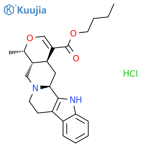 butyl (19alpha)-19-methyl-16,17-didehydro-18-oxayohimban-16-carboxylate hydrochloride structure