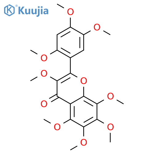 3,5,6,7,8-pentamethoxy-2-(2,4,5-trimethoxyphenyl)-4H-chromen-4-one structure