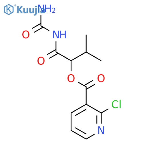 1-(carbamoylamino)-3-methyl-1-oxobutan-2-yl 2-chloropyridine-3-carboxylate structure