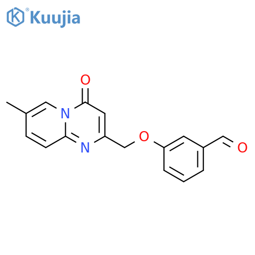3-[(7-Methyl-4-oxo-4H-pyrido[1,2-a]pyrimidin-2-yl)methoxy]benzaldehyde structure