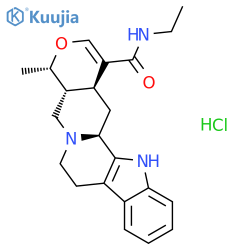 (19alpha)-N-ethyl-19-methyl-16,17-didehydro-18-oxayohimban-16-carboxamide hydrochloride structure