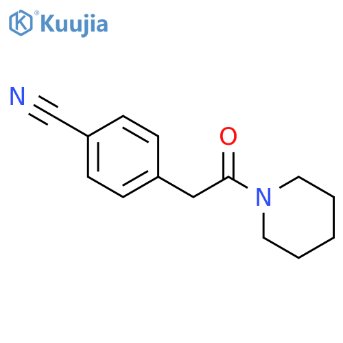 Piperidine, 1-[(4-cyanophenyl)acetyl]- structure