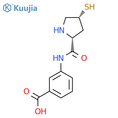3-(2R,4R)-4-Mercapto-2-pyrrolidinylcarbonylaminobenzoic Acid structure