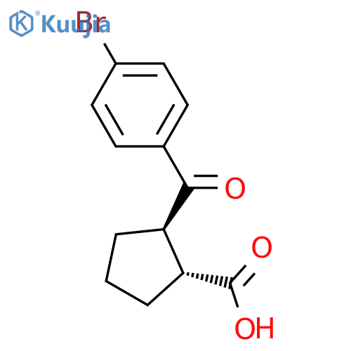 trans-2-(4-Bromobenzoyl)cyclopentanecarboxylic acid structure