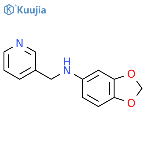 N-(Pyridin-3-ylmethyl)-2H-1,3-benzodioxol-5-amine structure